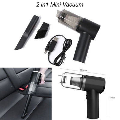 2 in 1 Wireless Portable Vacuum Car Cleaner | Car Vacuum Cleaner - Pak flow