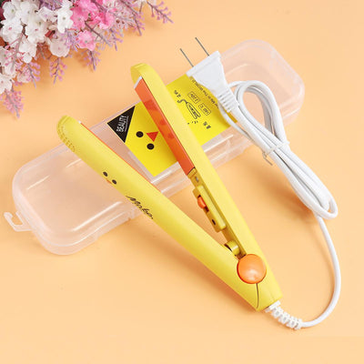 Mini Portable Ceramic Hair Straightener & Curler | Smooth, Silky, Frizz-Free Styling | Random Color - Pak flow