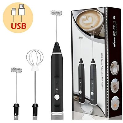 Rechargeable Electric Coffee Frother & Egg Beater | High-Speed Handheld Mixer with USB Charging - Pak flow