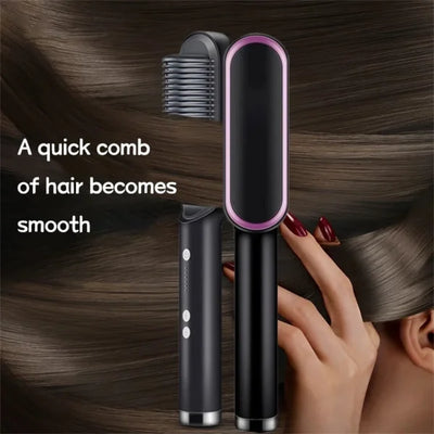 Hair Straightener Brush & Styler - Pak flow