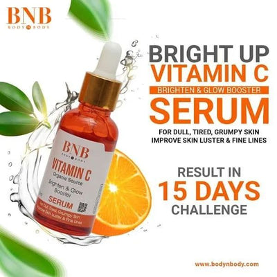 Orginal BNB VITAMIN C Organic Source Extract SERUM Brighten Glow Booster 30ML