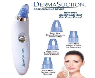 Blackhead Removal Machine | Derma Suction 3 In 1 Black Head Remover Machine | Acne Pimple Pore Cleaner Vacuum Suction Tool - Pak flow