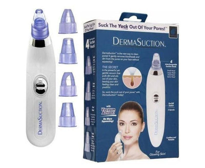 Blackhead Removal Machine | Derma Suction 3 In 1 Black Head Remover Machine | Acne Pimple Pore Cleaner Vacuum Suction Tool - Pak flow