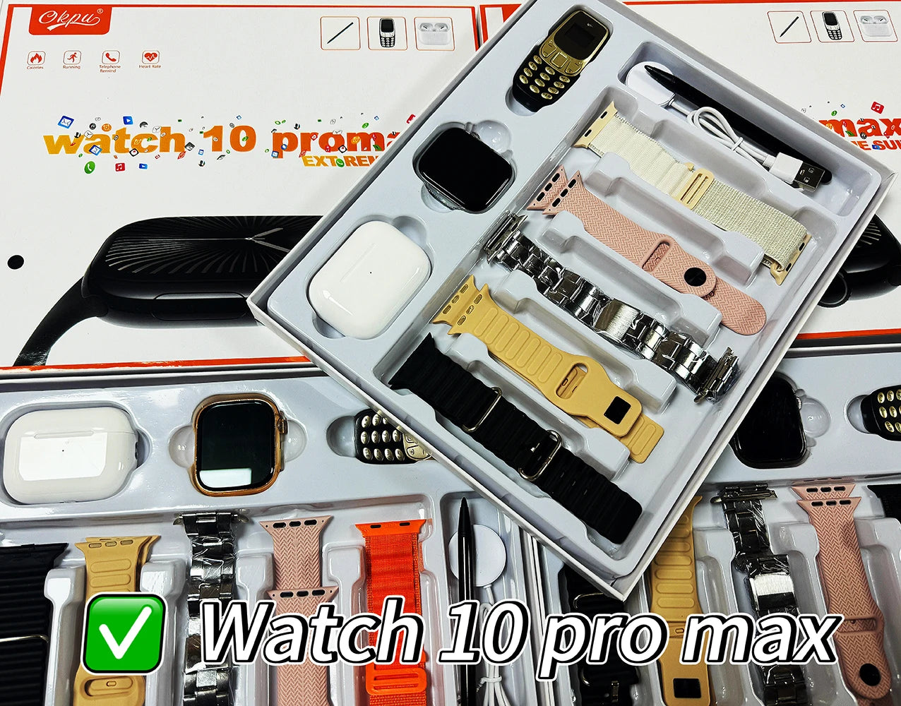 Smart Watch Ultra U.S.E | 9 8 in 1 Strap with Free Airpods - Pak flow