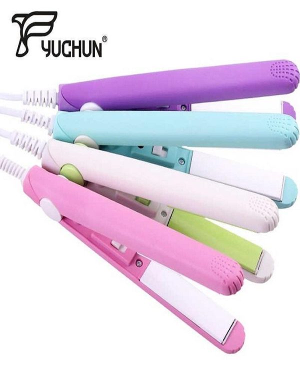 Mini Portable Ceramic Hair Straightener & Curler | Smooth, Silky, Frizz-Free Styling | Random Color - Pak flow