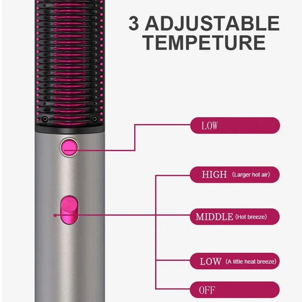 One Step Multifunctional Hot Air Comb Straightr 3 in 1