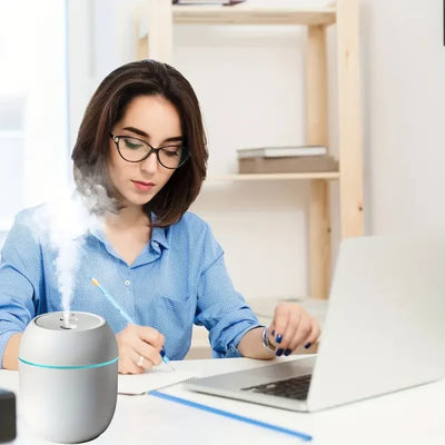 Humidifier With Warm Led Outline | USB Portable Air Humidifier | For Home, Office & Car Mist Air Fresheners - Pak flow