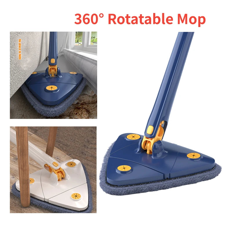 360 Twist Rotatable Mop | Extended Triangle Auto Squeeze Long Handle Mop 360  Window Glass Toilet Bathroom Floor Household Cleaning Ceiling Dusting - Pak flow