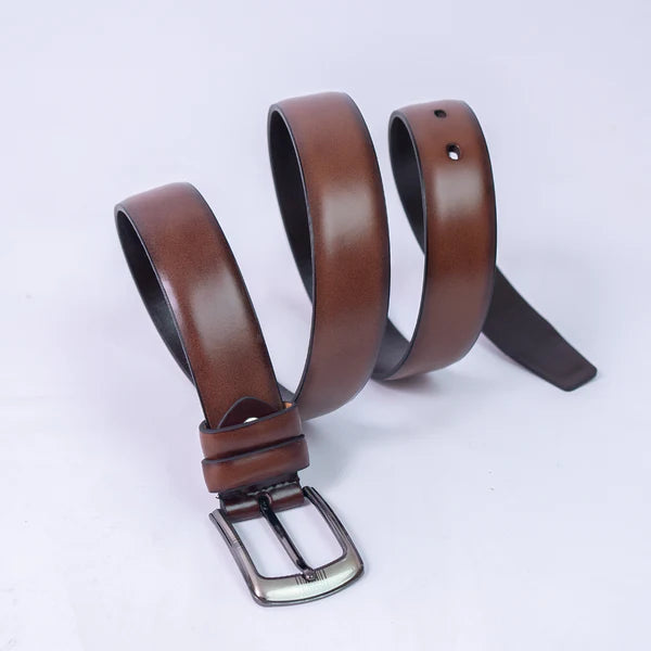 Product Features:  ✓ Medium Brown Imported Belt ✓ Formal to Casual Wear ✓ Matt Finish Strap ✓ Elegant Metal Buckle - Pak flow