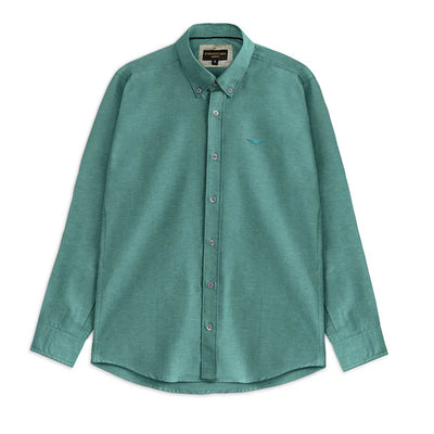 Sea Green Logo Embroidered Oxford Shirt | Medium | Large | Extra Large - Pak flow