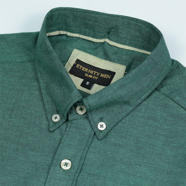 Sea Green Logo Embroidered Oxford Shirt | Medium | Large | Extra Large - Pak flow