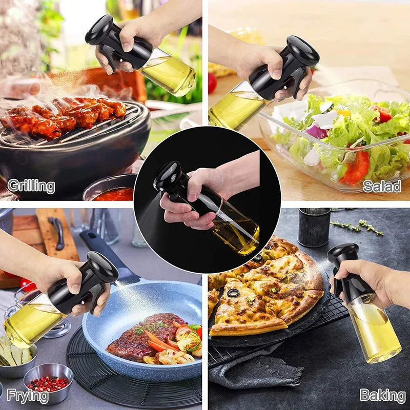 Plastic Glass Kitchen Cooking Spray Bottle |200 ML | BBQ Olive Oil Sprayer & Vinegar Spray Bottle - Pak flow