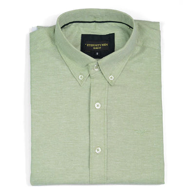 Fog Green Logo Embroidered Oxford Shirt | Medium | Large | Extra Lar - Pak flow